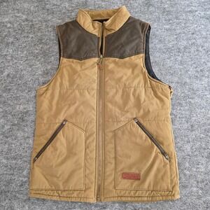 Rafter C Vest Insulated Brown Small Flannel Lined Cowboy Collection Full Zi